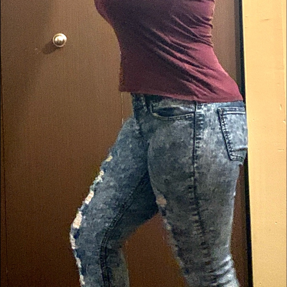 Hype blue ripped pants